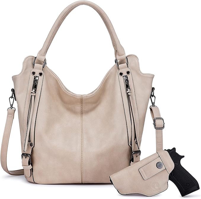 Realer Hobo Bags Large Crossbody Shoulder Bag with Holster/Wallet